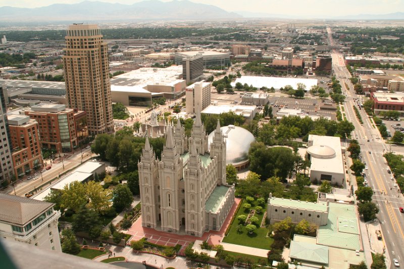 Trip (36).JPG - The Salt Lake Temple is a temple of The Church of Jesus Christ of Latter-day Saints (LDS Church) located on Temple Square in Salt Lake City, Utah, United States. At 253,015 square feet, it is the largest LDS temple by floor area. Dedicated in 1893, it is the sixth temple completed by the church, requiring 40 years to complete, and the fourth temple built since the Mormon exodus from Nauvoo, Illinois, in 1846
